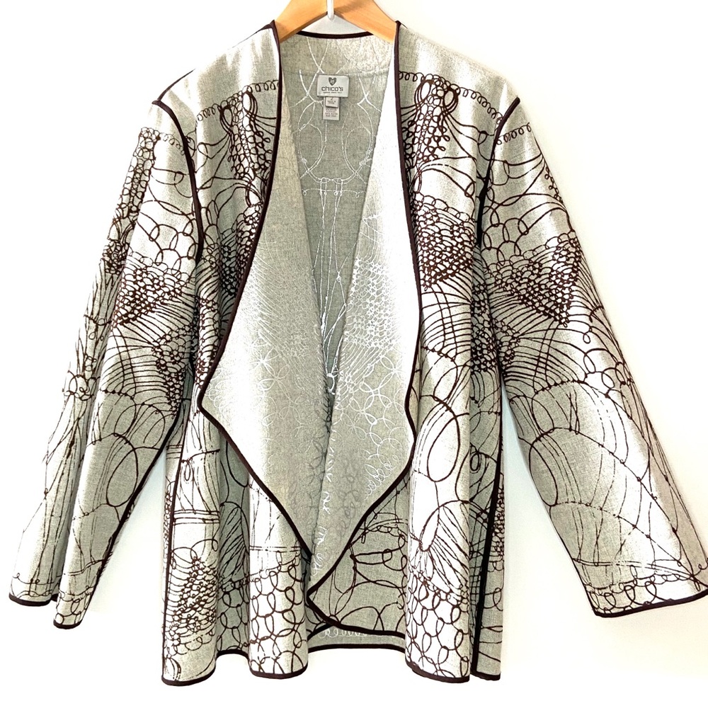 Chico’s Drape Front Open Jacket Reversible - image 1